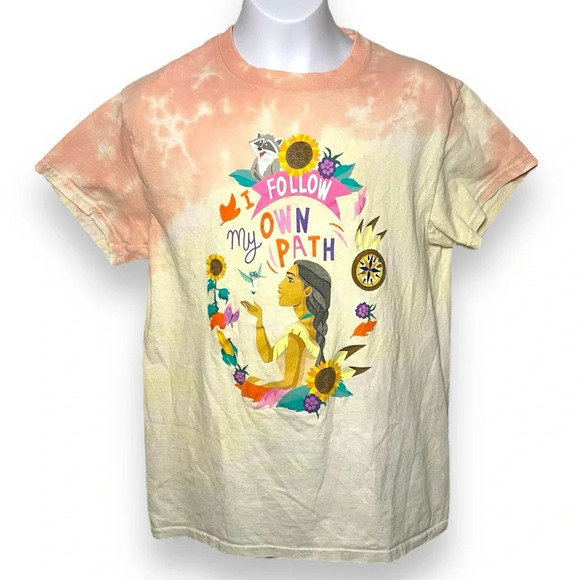 Disney Princess Pocahontas Tie-Dye T-Shirt Kids XL – “I Follow My Own Path” - Picture 4 of 8